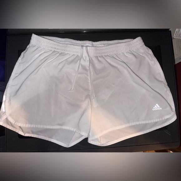 adidas Women's Athletic White Shorts - Picture 1 of 4